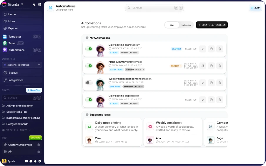 An automation workflow
